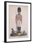 Grenadier in the Bank Volunteers, Holding a Rifle with a Bayonet Attached, 1799-John Barlow-Framed Giclee Print