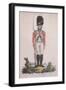 Grenadier in the Bank Volunteers, Holding a Rifle with a Bayonet Attached, 1799-John Barlow-Framed Giclee Print