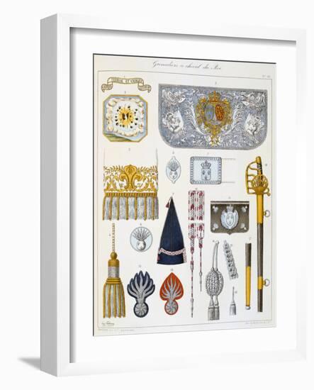 Grenadiers À Cheval Du Roi, Insignia-Eugene Titeux-Framed Giclee Print