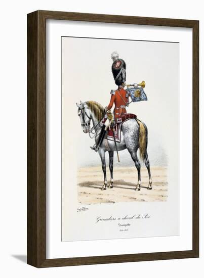 Grenadiers À Cheval Du Roi, Trumpeter, 1814-15-Eugene Titeux-Framed Giclee Print