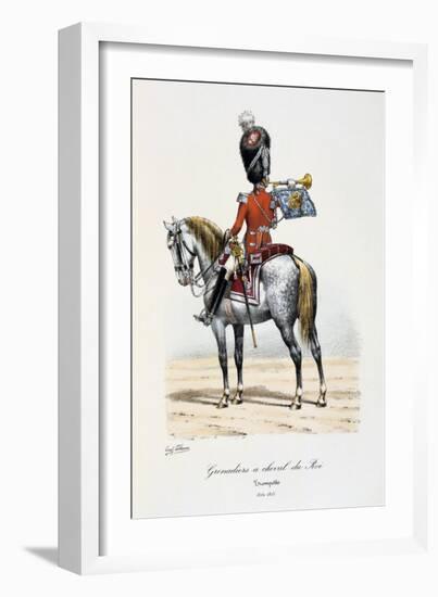 Grenadiers À Cheval Du Roi, Trumpeter, 1814-15-Eugene Titeux-Framed Giclee Print