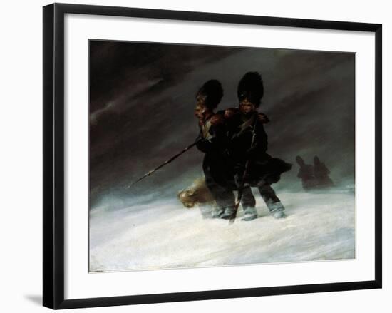 Grenadiers in the Snow-Ferdinand Von Rayski-Framed Giclee Print