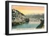 Grenoble, France, with View of Alps-null-Framed Art Print