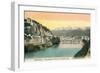 Grenoble, France, with View of Alps-null-Framed Art Print