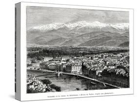 Grenoble from the Belledonne Range, France, 1886-null-Stretched Canvas