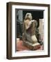 Gres Statue of Nefferenpet Holding Stele-null-Framed Giclee Print