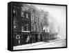 Gresham Hotel on Fire-null-Framed Stretched Canvas