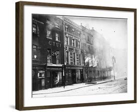 Gresham Hotel on Fire-null-Framed Photographic Print