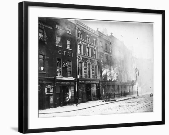 Gresham Hotel on Fire-null-Framed Photographic Print