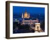 Gresham Palace Lit Up at Night, Budapest, Hungary-Peter Adams-Framed Photographic Print