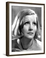 Greta Garbo (b/w photo)-null-Framed Photo