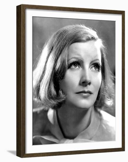 Greta Garbo (b/w photo)-null-Framed Photo