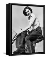 Greta Garbo (b/w photo)-null-Framed Stretched Canvas