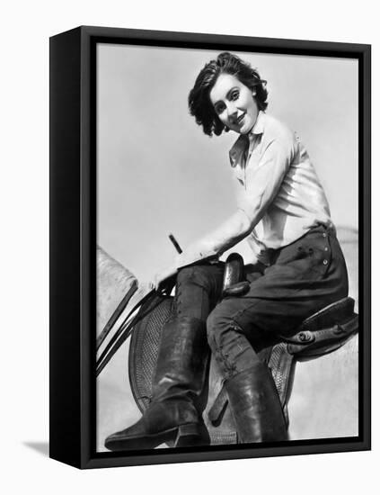 Greta Garbo (b/w photo)-null-Framed Stretched Canvas