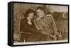 Greta Garbo, John Gilbert-null-Framed Stretched Canvas