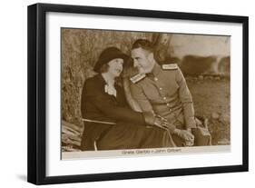 Greta Garbo, John Gilbert-null-Framed Photographic Print