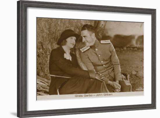 Greta Garbo, John Gilbert-null-Framed Photographic Print