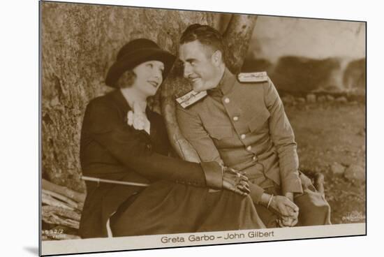 Greta Garbo, John Gilbert-null-Mounted Photographic Print