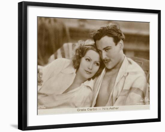 Greta Garbo, Nils Asther-null-Framed Photographic Print