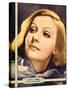 Greta Garbo on MGM jumbo window card/portrait poster, ca. 1932-null-Stretched Canvas