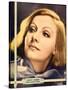 Greta Garbo on MGM jumbo window card/portrait poster, ca. 1932-null-Stretched Canvas