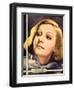 Greta Garbo on MGM jumbo window card/portrait poster, ca. 1932-null-Framed Art Print