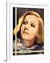 Greta Garbo on MGM jumbo window card/portrait poster, ca. 1932-null-Framed Art Print