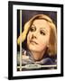 Greta Garbo on MGM jumbo window card/portrait poster, ca. 1932-null-Framed Art Print