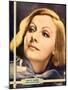 Greta Garbo on MGM jumbo window card/portrait poster, ca. 1932-null-Mounted Art Print