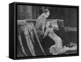 Greta Garbo (Real Name Greta Lovisa Gustafsson) Swedish Actress in a Scene with Conrad Nagel-null-Framed Stretched Canvas