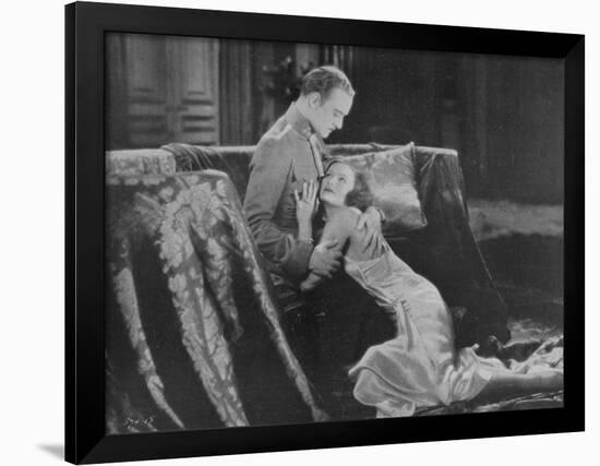 Greta Garbo (Real Name Greta Lovisa Gustafsson) Swedish Actress in a Scene with Conrad Nagel-null-Framed Photographic Print