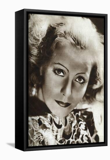 Greta Garbo, Swedish Actress, 1933-null-Framed Stretched Canvas