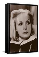 Greta Garbo, Swedish Actress and Film Star-null-Framed Stretched Canvas