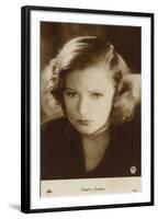 Greta Garbo, Swedish Actress and Film Star-null-Framed Photographic Print