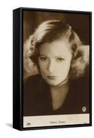 Greta Garbo, Swedish Actress and Film Star-null-Framed Stretched Canvas