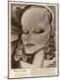 Greta Garbo Swedish-American Film Actress: a Caricature in Geometrical Style-null-Mounted Art Print