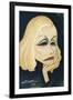 Greta Garbo Swedish-American Film Actress: a Caricature-Nino Za-Framed Photographic Print