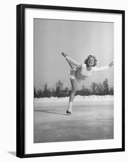 Gretchen Merrill Ice Skating During the World Championship-Tony Linck-Framed Premium Photographic Print