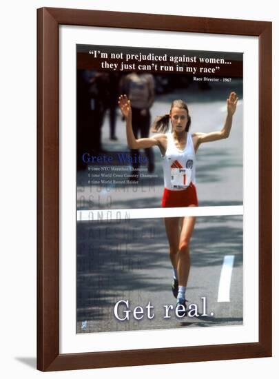 Grete Waitz: Get Real-null-Framed Art Print