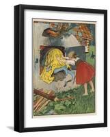 Gretel Seizes Her Opportunity and Pushes the Wicked Witch into the Oven-Willy Planck-Framed Photographic Print