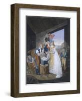 Gretna Green, or the Red-Hot Marriage, Pub. by Aurrie and Whittle, 1794 (Coloured Engraving)-English-Framed Giclee Print