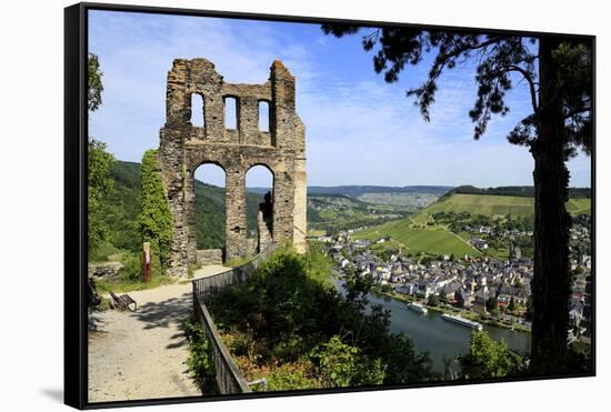 Grevenburg Castle Ruin, Traben-Trabach, Moselle Valley, Rhineland-Palatinate, Germany, Europe-Hans-Peter Merten-Framed Stretched Canvas