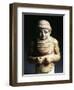 Grey Alabaster Male Bust, from Uruk, Iraq, Sumerian Civilization-null-Framed Giclee Print