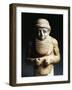 Grey Alabaster Male Bust, from Uruk, Iraq, Sumerian Civilization-null-Framed Giclee Print