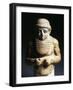 Grey Alabaster Male Bust, from Uruk, Iraq, Sumerian Civilization-null-Framed Giclee Print