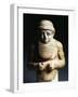 Grey Alabaster Male Bust, from Uruk, Iraq, Sumerian Civilization-null-Framed Giclee Print