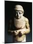 Grey Alabaster Male Bust, from Uruk, Iraq, Sumerian Civilization-null-Mounted Giclee Print