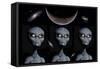 Grey Alien Clones-null-Framed Stretched Canvas