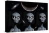 Grey Alien Clones-null-Stretched Canvas