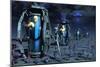 Grey Aliens Awaking Humanoid Clones in Bio-Transport Containers-Stocktrek Images-Mounted Art Print